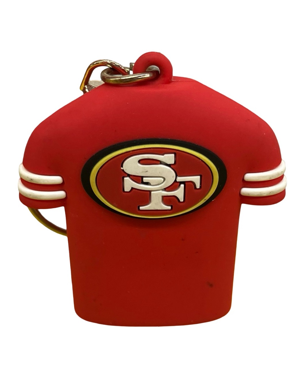 San Francisco 49ers Jersey Keychain Rubber Red 2”